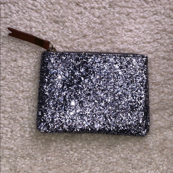Madewell Handbags - Madewell Sequin Leather Zip Pouch